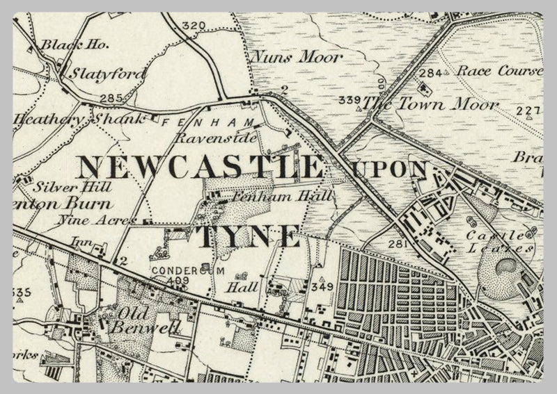 Newcastle and Environs - Ordnance Survey of England and Wales 1870 Series