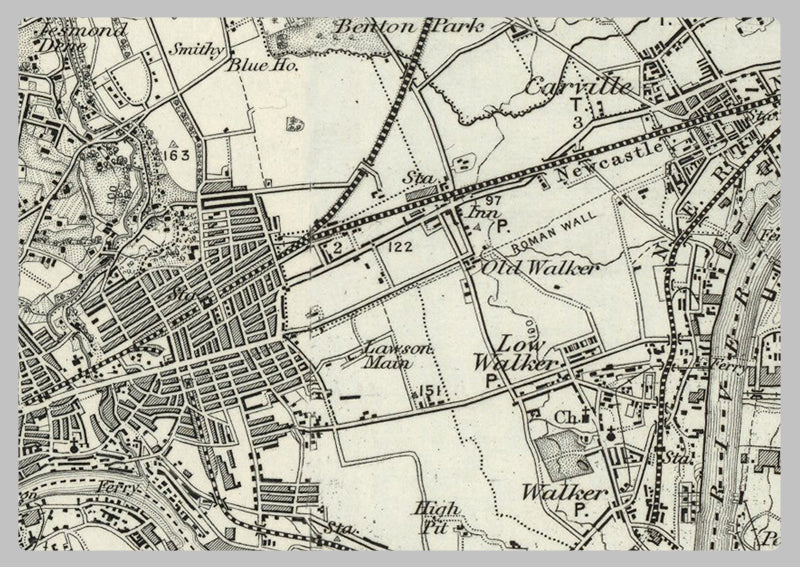Newcastle and Environs - Ordnance Survey of England and Wales 1870 Series