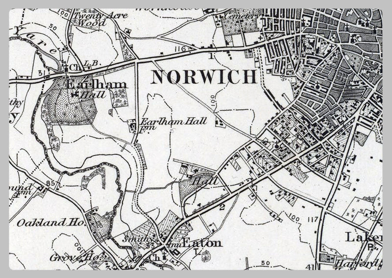Norwich and Environs - Ordnance Survey of England and Wales 1870 Series