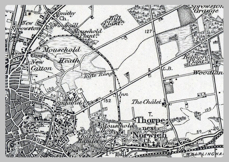 Norwich and Environs - Ordnance Survey of England and Wales 1870 Series