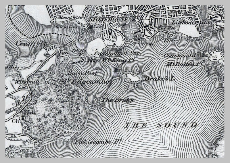 Plymouth and Environs - Ordnance Survey of England and Wales 1870 Series