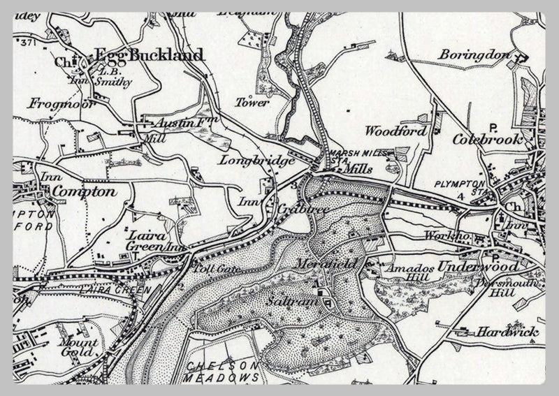 Plymouth and Environs - Ordnance Survey of England and Wales 1870 Series