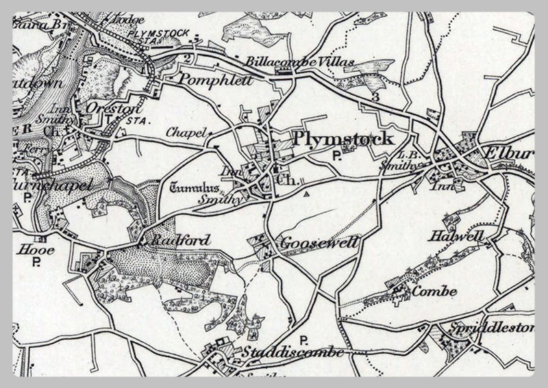 Plymouth and Environs - Ordnance Survey of England and Wales 1870 Series