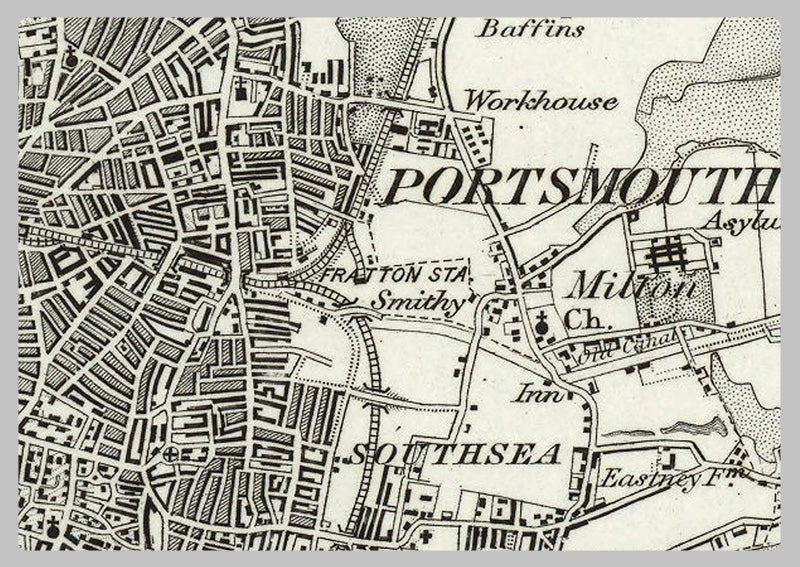 Portsmouth and Environs - Ordnance Survey of England and Wales 1870 Series