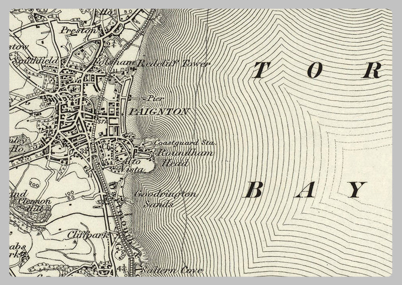 Torbay and Environs - Ordnance Survey of England and Wales 1870 Series