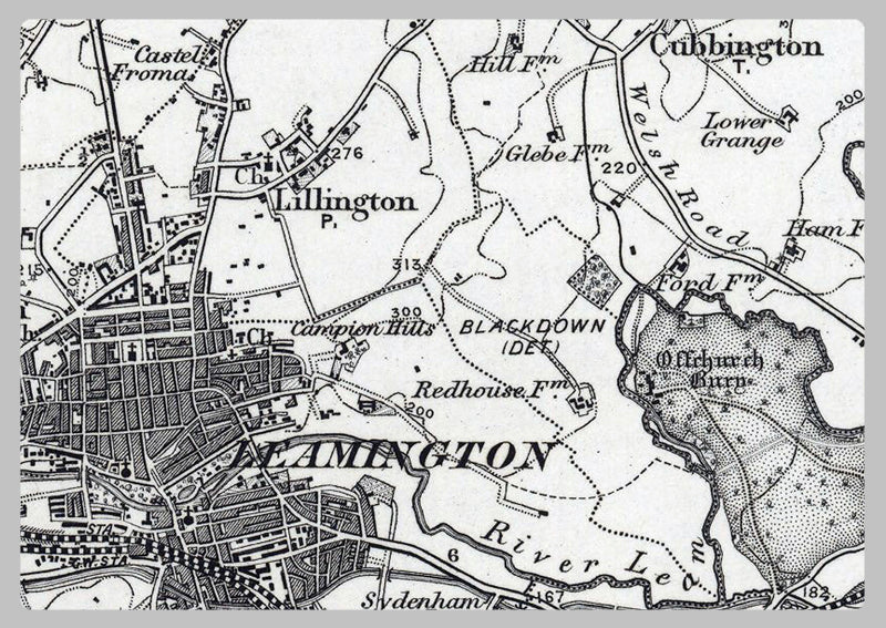Warwick and Environs - Ordnance Survey of England and Wales 1870 Series