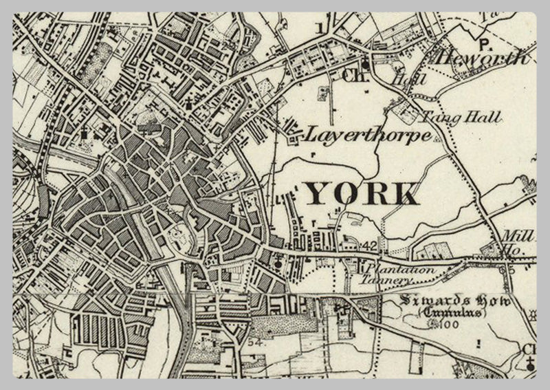 York and Environs and Environs Ordnance Survey Map 1870