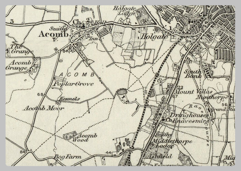 York and Environs and Environs Ordnance Survey Map 1870