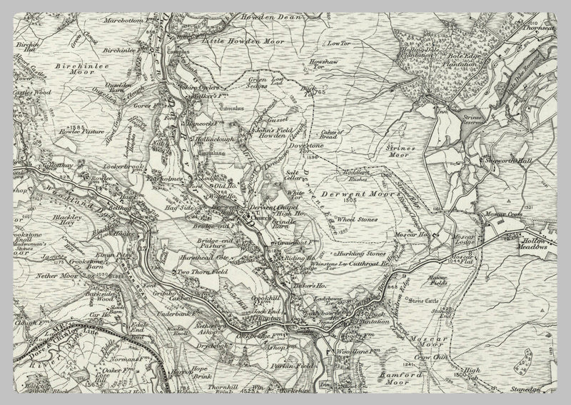 1890 Collection - Chapel en le Frith (Glossop) Ordnance Survey Map