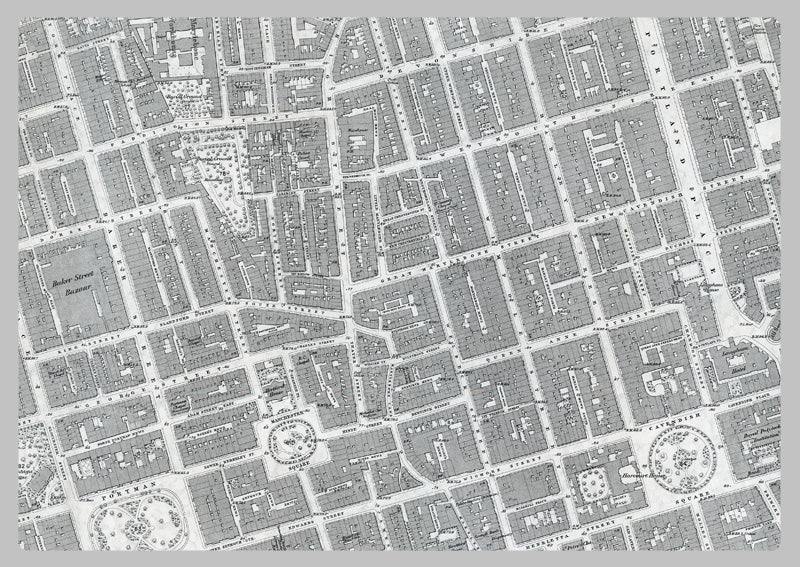 1890 London Oxford Street Ordnance Survey Map