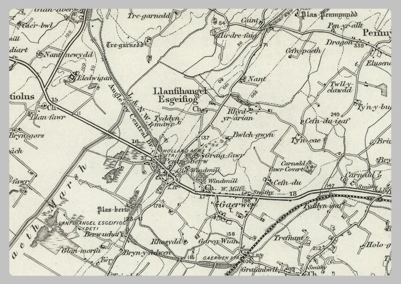 1890 Collection - Carnarvon (Holyhead) Ordnance Survey Map