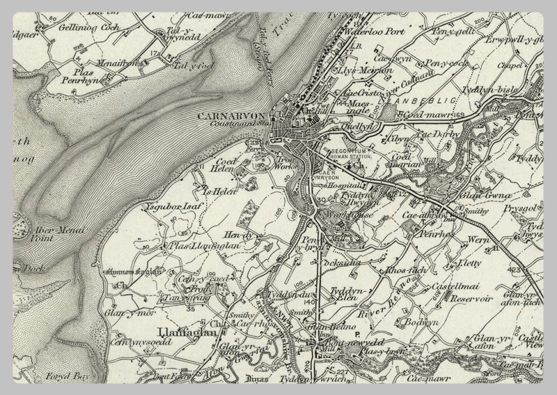 1890 Collection - Carnarvon (Holyhead) Ordnance Survey Map