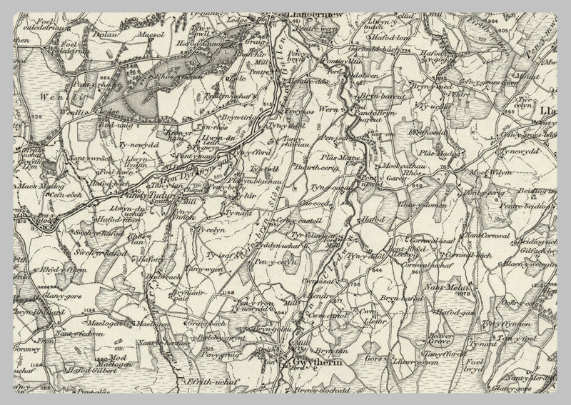 1890 Collection - Denbich (Rhyl) Ordnance Survey Map