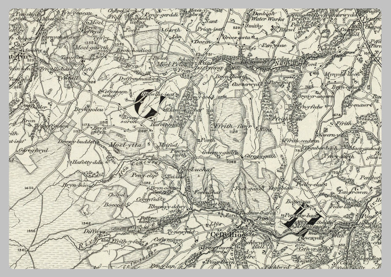 1890 Collection - Denbich (Rhyl) Ordnance Survey Map