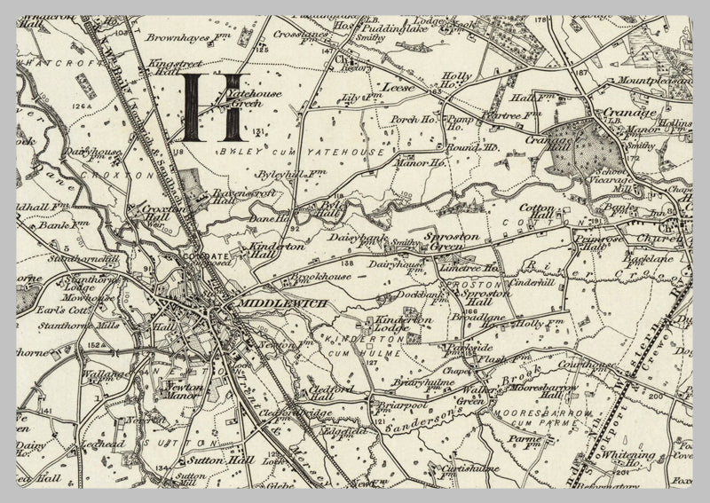 1890 Collection - Macclesfield (Stockport) Ordnance Survey Map