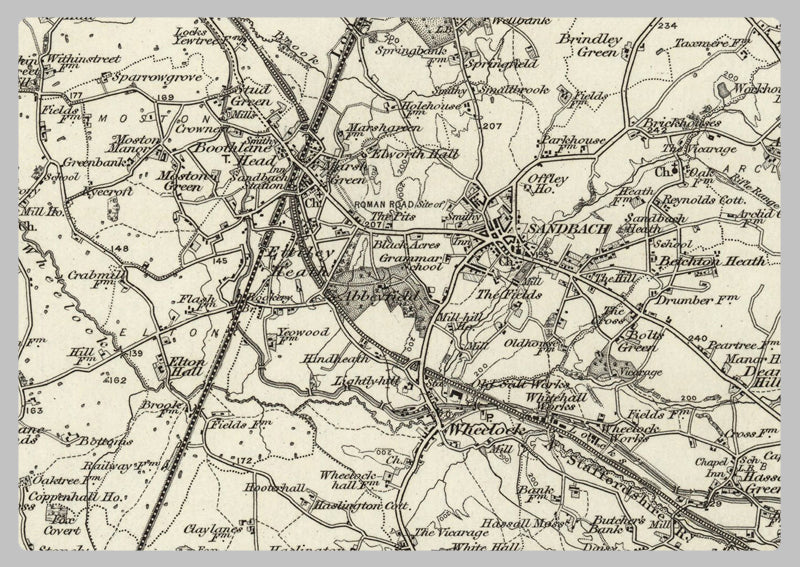 1890 Collection - Macclesfield (Stockport) Ordnance Survey Map
