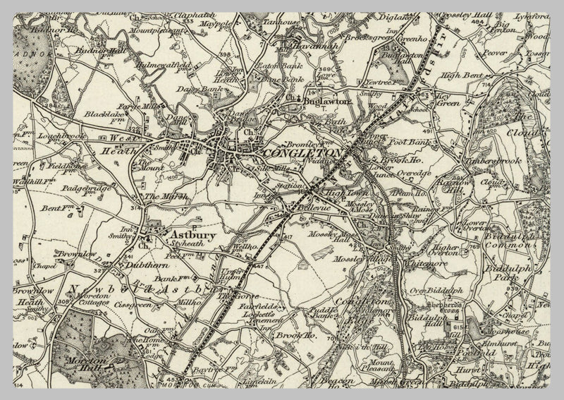 1890 Collection - Macclesfield (Stockport) Ordnance Survey Map