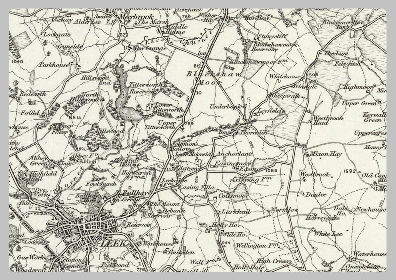 1890 Collection - Buxton (Chapel en le Frith) Ordnance Survey Map