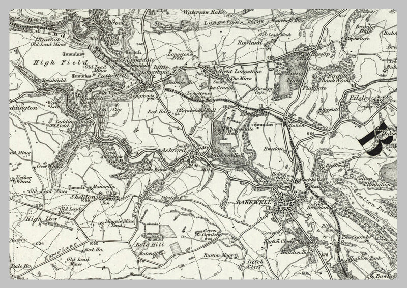 1890 Collection - Buxton (Chapel en le Frith) Ordnance Survey Map