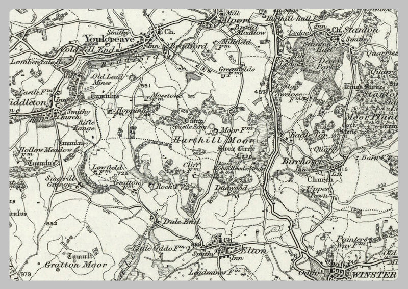 1890 Collection Buxton (Chapel en le Frith) Ordnance Survey Map I Love Maps