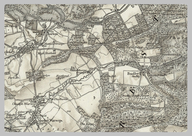 1890 Collection - Ollerton (East Retford) Ordnance Survey Map