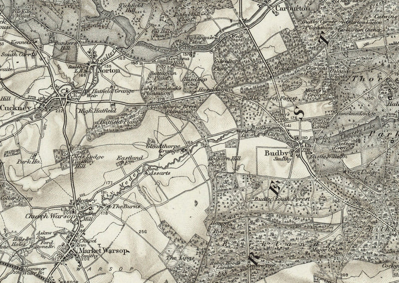 1890 Collection - Ollerton (East Retford) Ordnance Survey Map