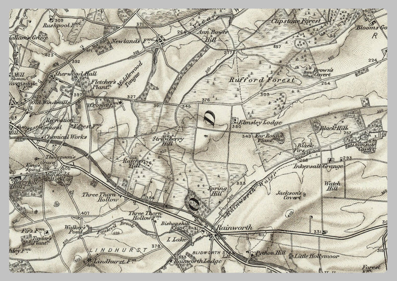 1890 Collection - Ollerton (East Retford) Ordnance Survey Map
