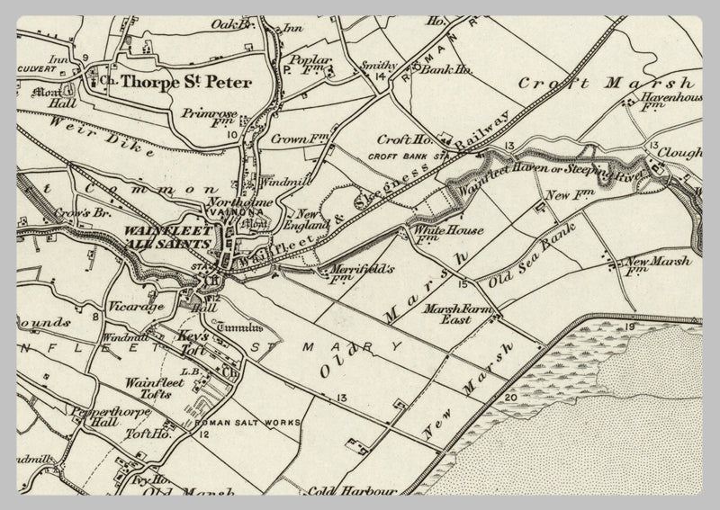 1890 Collection - Skegness (Alford) Ordnance Survey Map