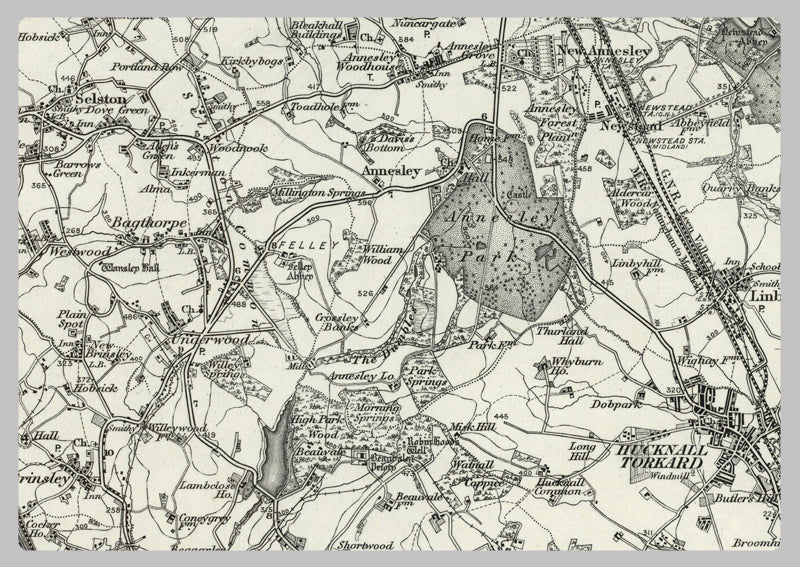 1890 Collection - Derby (Chesterfield) Ordnance Survey Map