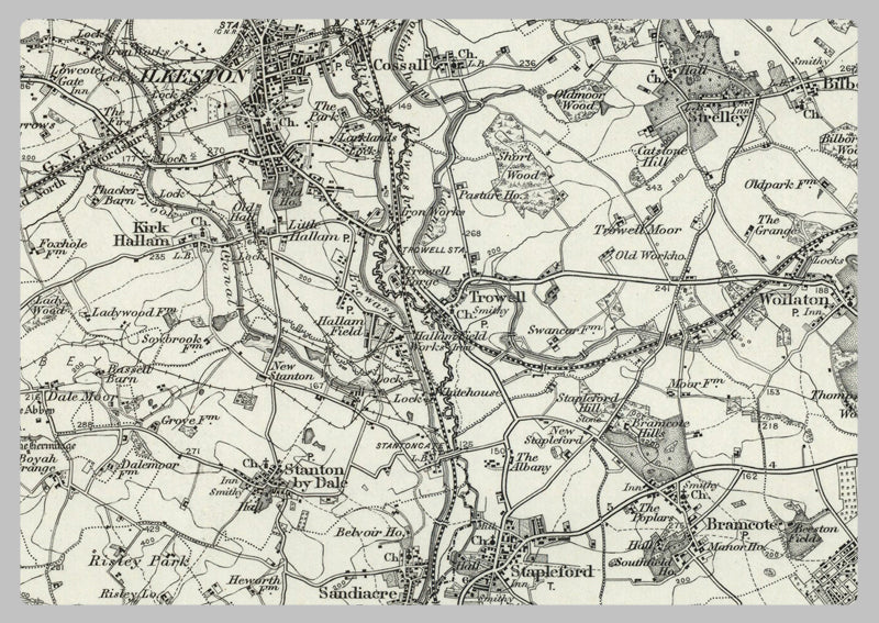 1890 Collection - Derby (Chesterfield) Ordnance Survey Map