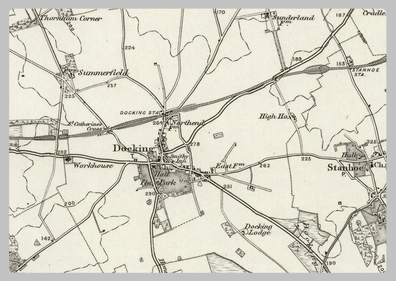 1890 Collection - Wells next to the Sea Ordnance Survey Map