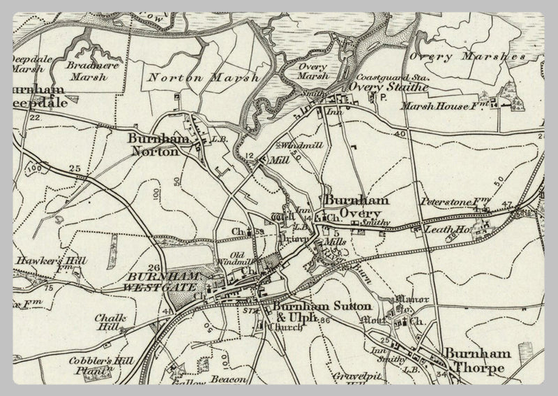 1890 Collection - Wells next to the Sea Ordnance Survey Map