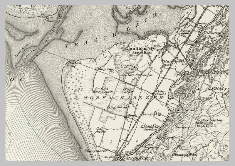1890 Collection - Harlech (Snowdon) Ordnance Survey Map