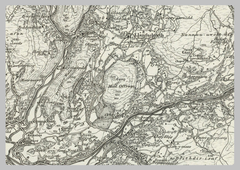 1890 Collection - Harlech (Snowdon) Ordnance Survey Map