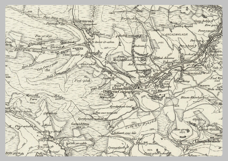 1890 Collection - Oswestry (Wrexham) Ordnance Survey Map
