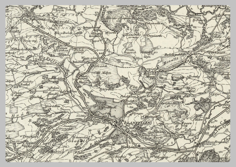 1890 Collection - Oswestry (Wrexham) Ordnance Survey Map