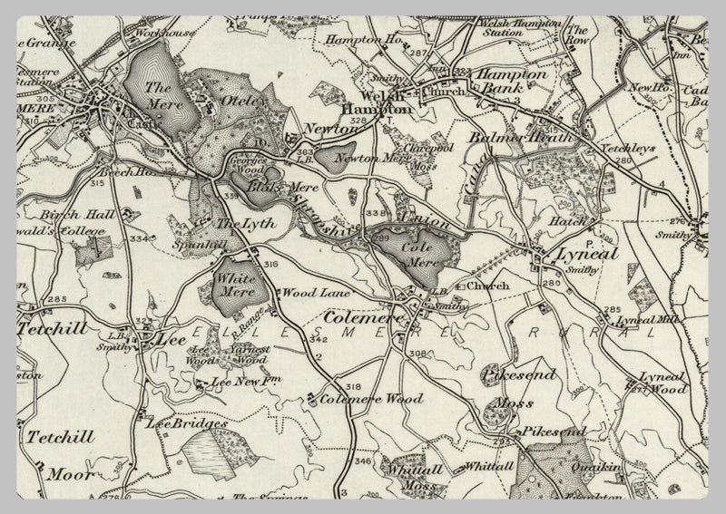 1890 Collection - Wem (Nantwich) Ordnance Survey Map