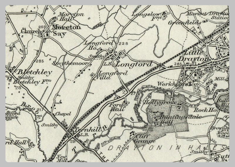 1890 Collection - Wem (Nantwich) Ordnance Survey Map