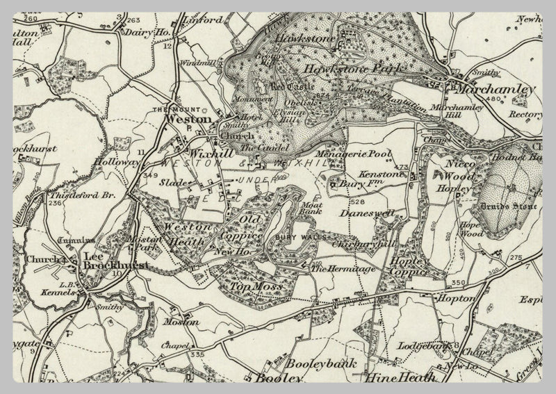 1890 Collection - Wem (Nantwich) Ordnance Survey Map