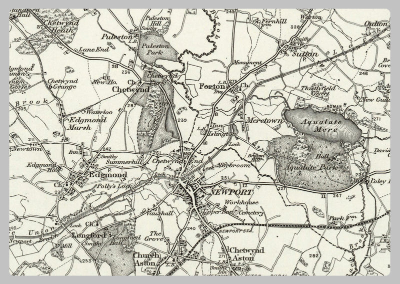 1890 Collection - Stafford (Stoke on Trent) Ordnance Survey Map