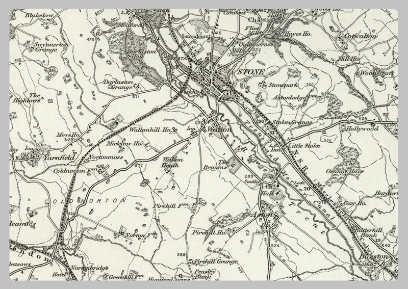 1890 Collection - Stafford (Stoke on Trent) Ordnance Survey Map
