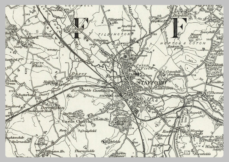 1890 Collection - Stafford (Stoke on Trent) Ordnance Survey Map