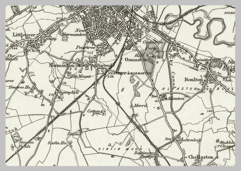 1890 Collection - Loughborough (Derby) Ordnance Survey Map