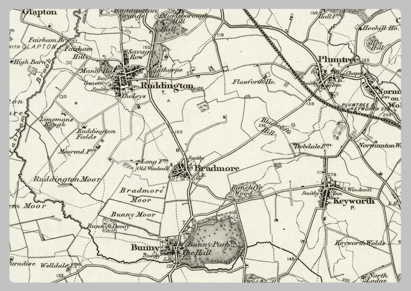 1890 Collection - Melton Mowbray (Nottingham) Ordnance Survey Map
