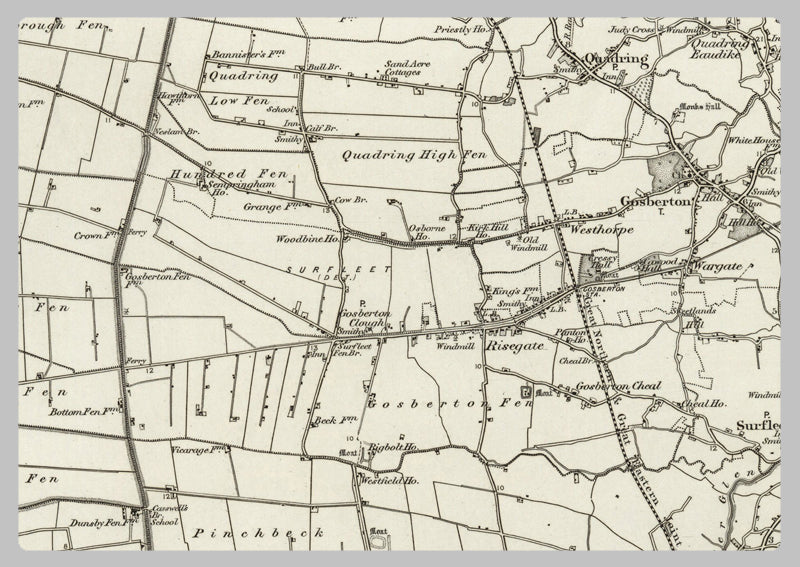1890 Collection - Spalding (Boston) Ordnance Survey Map