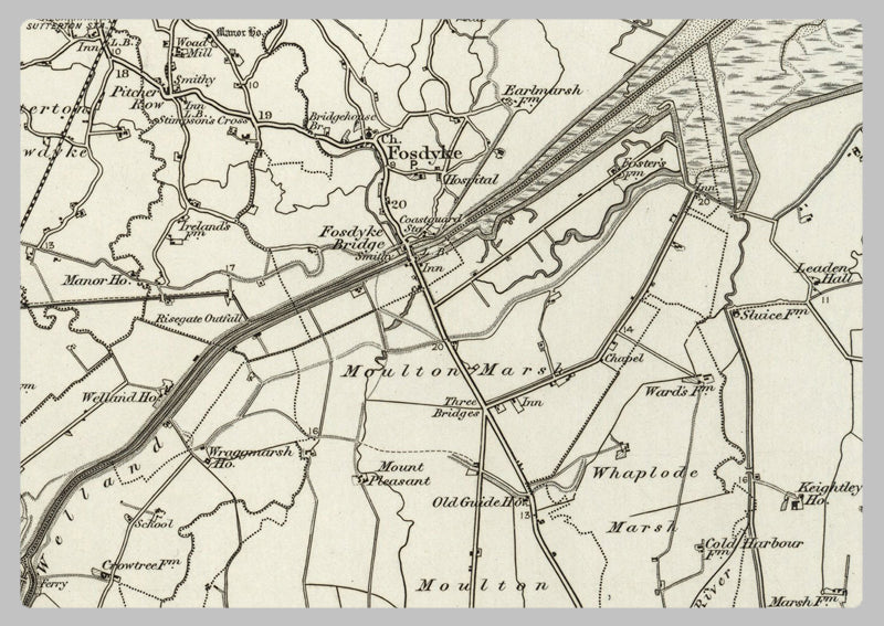 1890 Collection - Spalding (Boston) Ordnance Survey Map