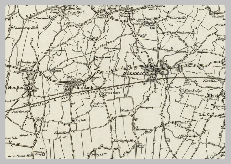 1890 Collection - Spalding (Boston) Ordnance Survey Map