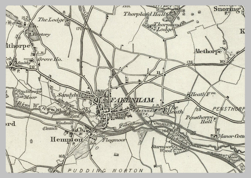 1890 Collection - Fakenham (Wells next to the Sea) Ordnance Survey Map