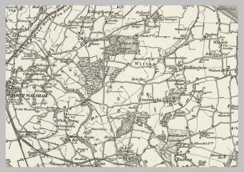 1890 Collection - North Walsham (Mundesley) Ordnance Survey Map