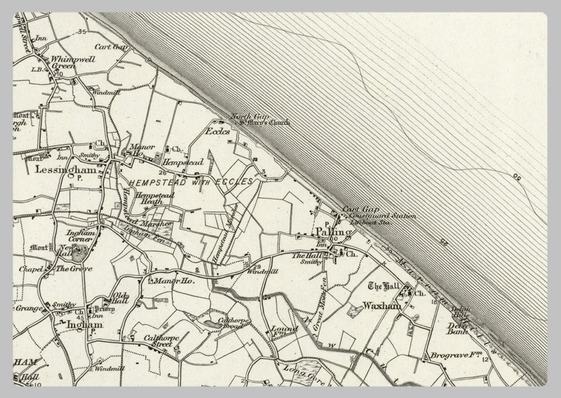 1890 Collection - North Walsham (Mundesley) Ordnance Survey Map